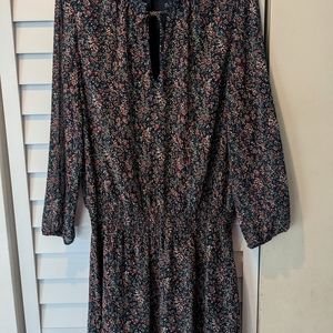 JCrew Mercantile Floral Drop Waist Dress